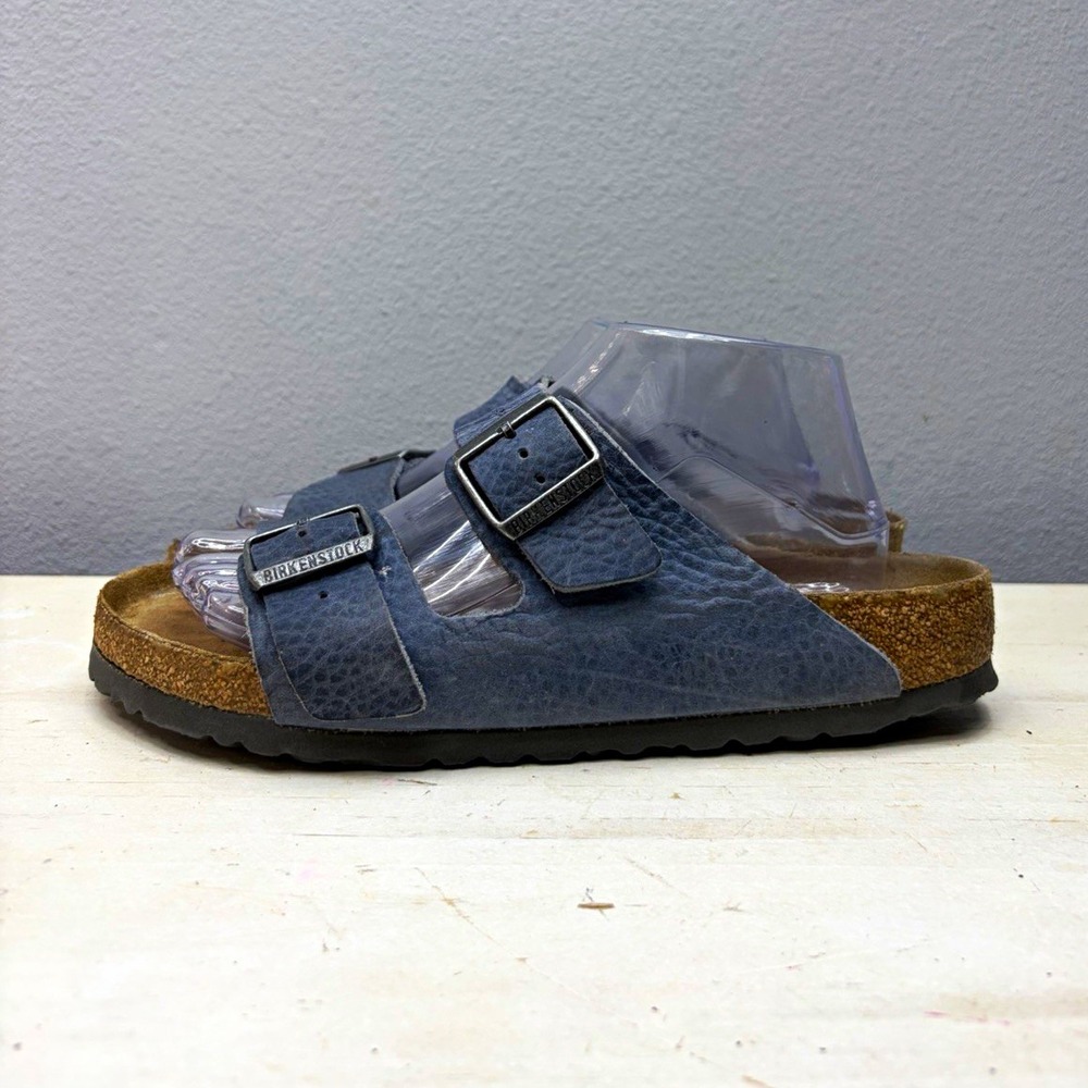 Birkenstock Blue Leather Arizona Sandals Size 41